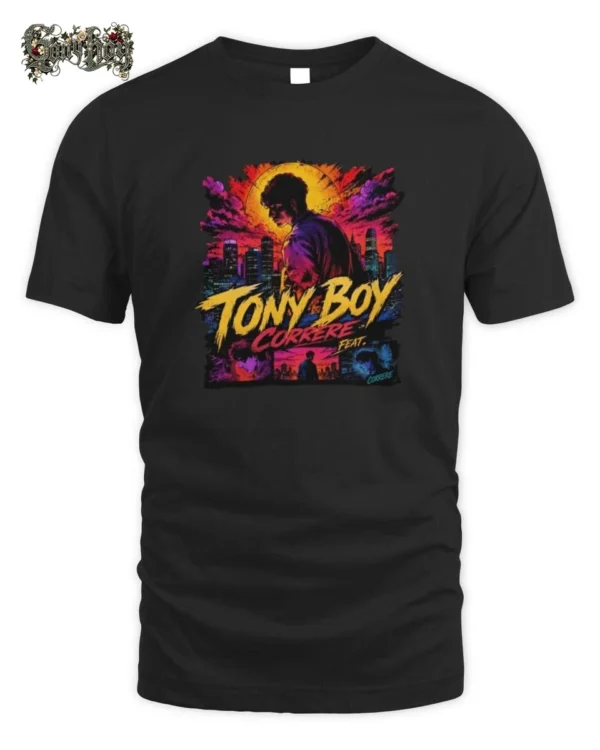 Tony Boy Correre Sunset Portrait T-Shirt