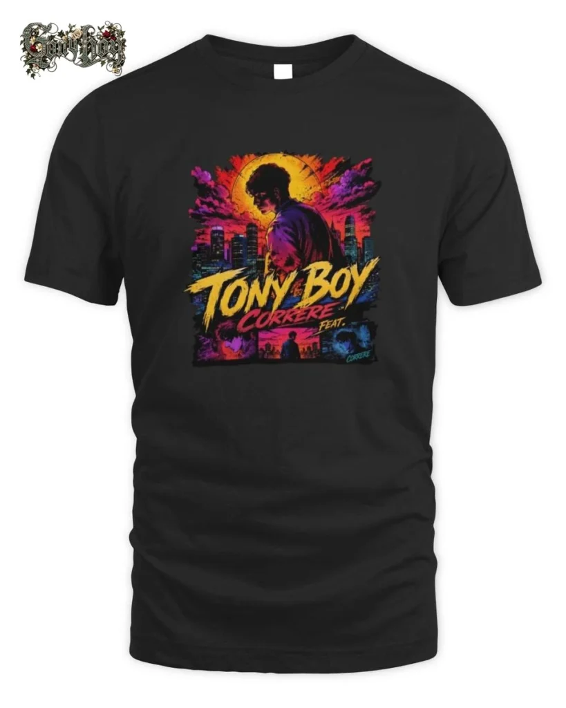 Tony Boy Correre Sunset Portrait T-Shirt